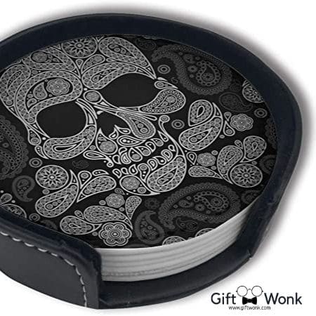 Halloween Gifts - Gothic Skull Beverage Coasters for men
