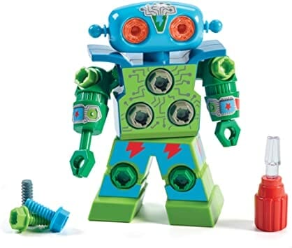 christmas gift ideas for kids like this blue and green design & drill robot