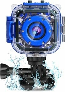 christmas gift ideas for kids - blue waterproof Vtech Kidizoom Action Cam