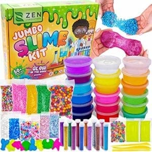 christmas gift ideas for kids - colorful DIY jumbo slime kit for kids