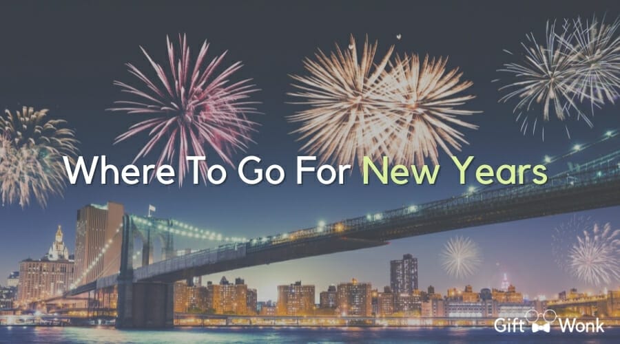 Where To Go For New Year In America title image with fireworks in the background