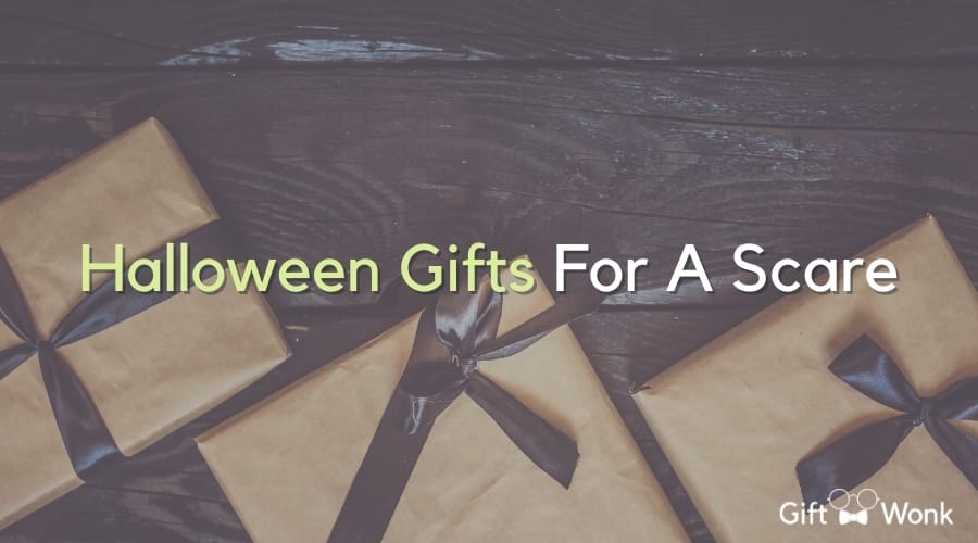 Best Halloween Gifts For Everyone Who Loves A Scare 1 Halloween gifts for everyone title image with gifts in the background